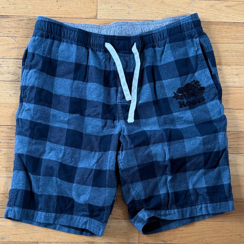 Roots Men's flannel lounge shorts - large